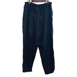 Flax black linen tapered lagenlook pants lagenlook
